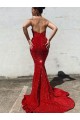 Mermaid Sweetheart Sleeveless Long Court Train Velvet Sequin Prom Dress Melbourne