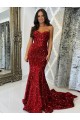 Sweetheart Sleeveless Long Court Train Velvet Sequin Prom Dress Melbourne