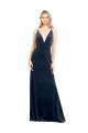 V-Back Long Velvet Bridesmaid Dress / Prom Dress with Notched V-Neck and Spaghetti Straps Melbourne