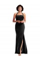 Empire Waist Formal Stretch Velvet Bridesmaid Dress / Prom Dress with Halter Strap