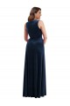 Deep V-Neck Sleeveless Formal Velvet Maxi Bridesmaid Dress / Prom Dress with Pockets Melbourne